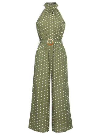 She adds this 1930s Polka Dot Belt Jumpsuit and suddenly it's 1930s perfection