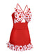 1930s Polka Dot Bowknot Patchwork Swimsuit: timeless style reimagined