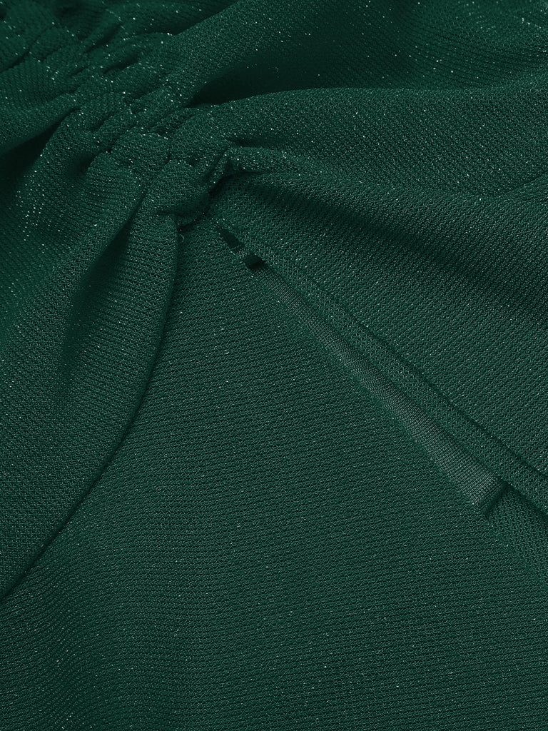 1930s Ruffle Lace-up Fishtail Dress — vintage elegance for the modern woman