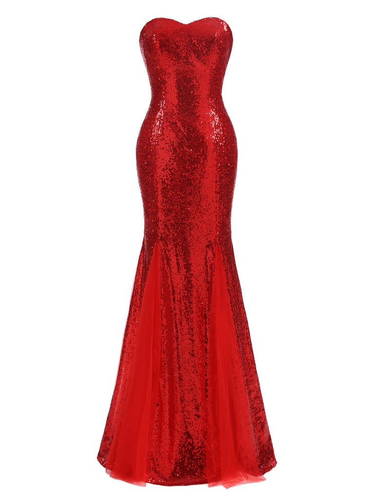 1930s Vintage Sequin Strapless Dress | Retro Stage 1930s Vintage Sequin Strapless Dress | Retro Stage