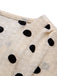 Beige 1940s Dots Bowknot V-Neck Blouse, vintage top, retro blouse - perfect for women who love vintage and retro fashion
