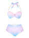 1940s Gradient Pink Shell Pearl Bikini Set - vintage fashion, retro style