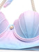1940s Gradient Pink Shell Pearl Bikini Set - vintage fashion, retro style