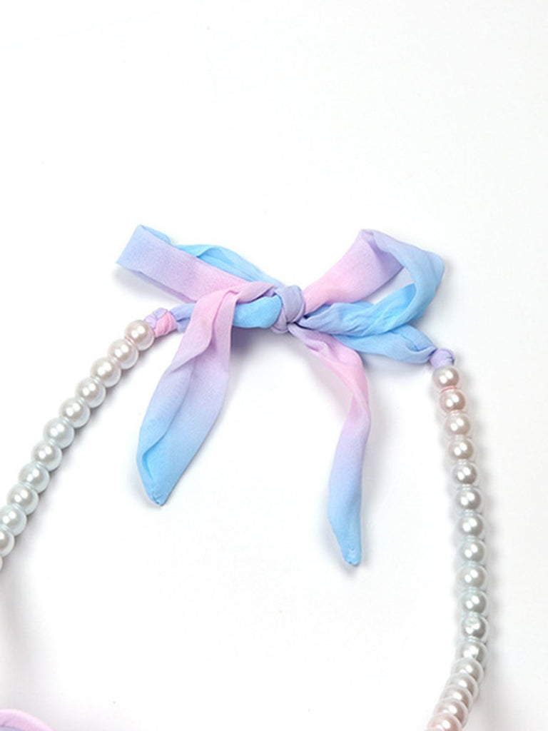 1940s Gradient Pink Shell Pearl Bikini Set: timeless style reimagined