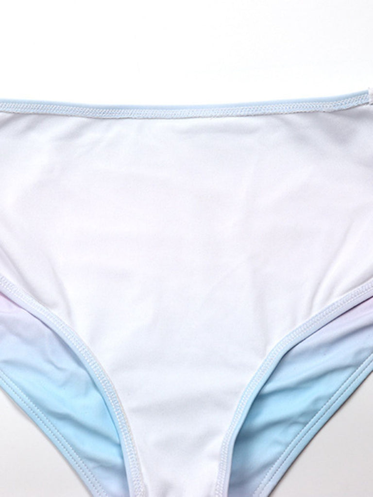 1940s Gradient Pink Shell Pearl Bikini Set: timeless style reimagined