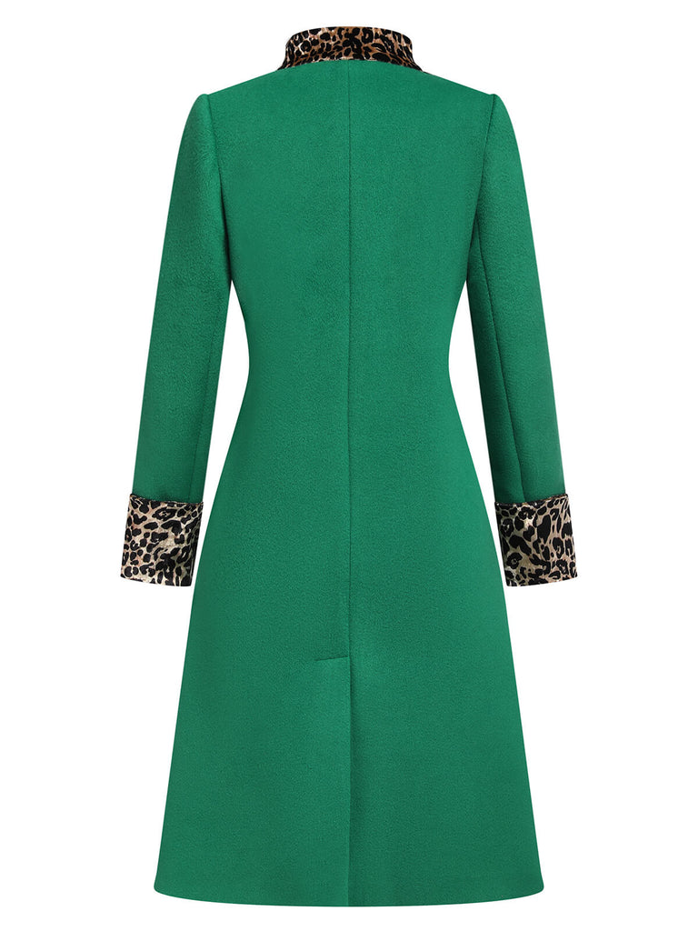 1940s Leopard Patchwork Button Coat: timeless style reimagined