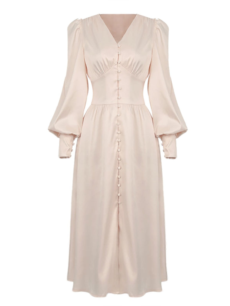 silk solid dress safuny Women's Tea Length Straight Dress Silk Solid Satin Pleated Trendy Dresses Long Sleeve Elegant Cocktail Wedding Evening Party Holiday Green XXL