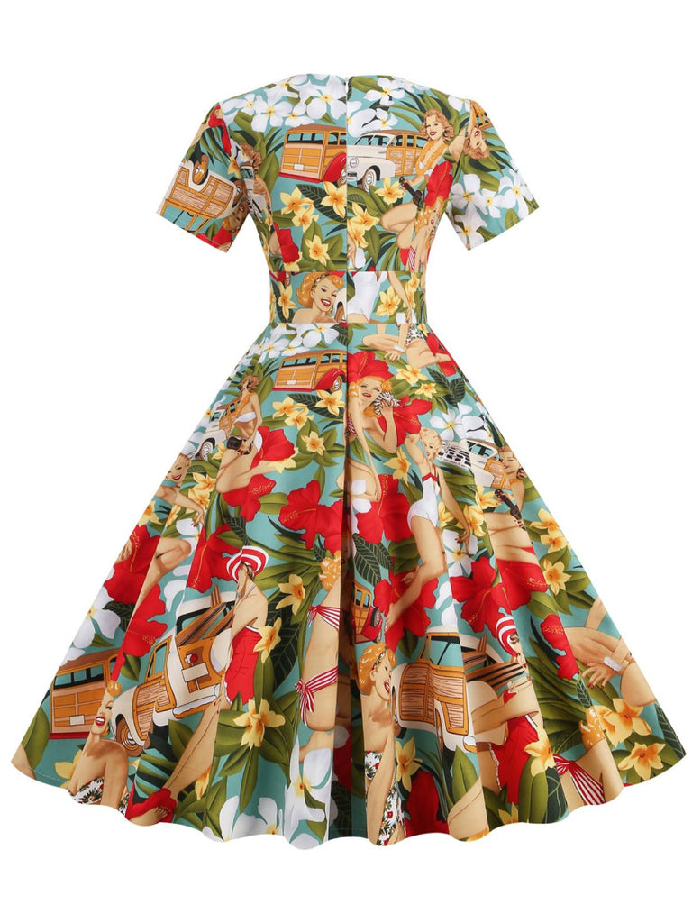 1950s Bikini Girls Swing Dress: timeless style reimagined