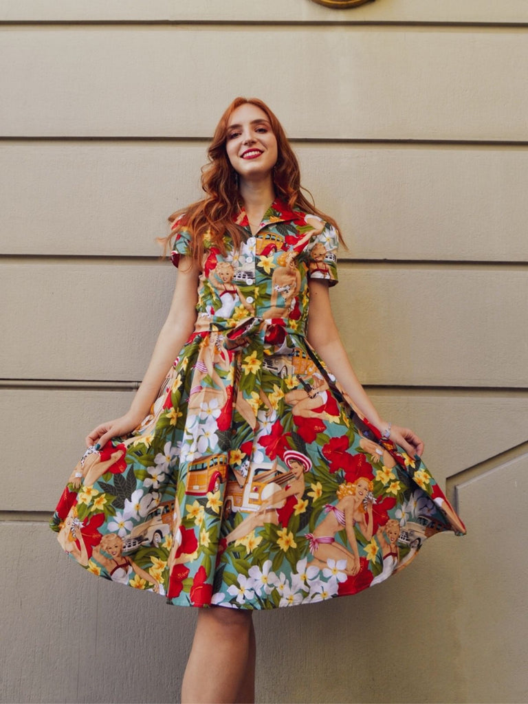 1950s Bikini Girls Swing Dress: timeless style reimagined