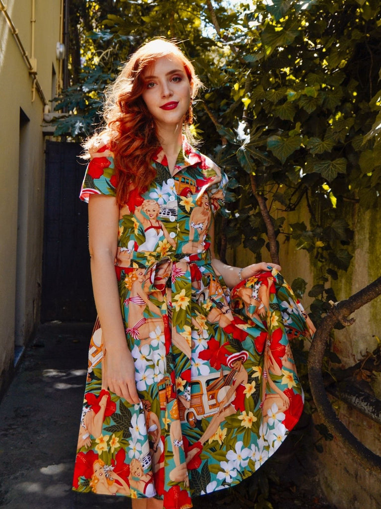 1950s Bikini Girls Swing Dress — vintage elegance for the modern woman
