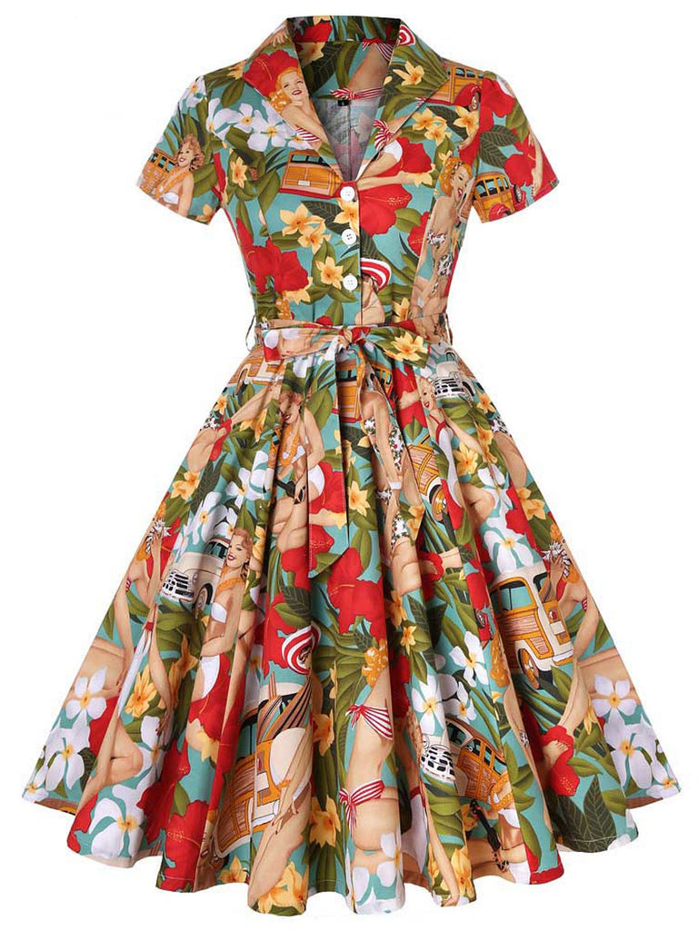 1950s Bikini Girls Swing Dress — vintage elegance for the modern woman