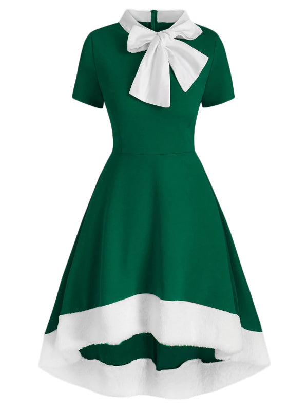 retro christmas swing dress Amazon.com: Women's Christmas Party Dance Dress Fur Collar 1950s Vintage Midi Swing Dress Waisted Casual Xmas Elegant Prom Skirt Green : Clothing, Shoes & Jewelry