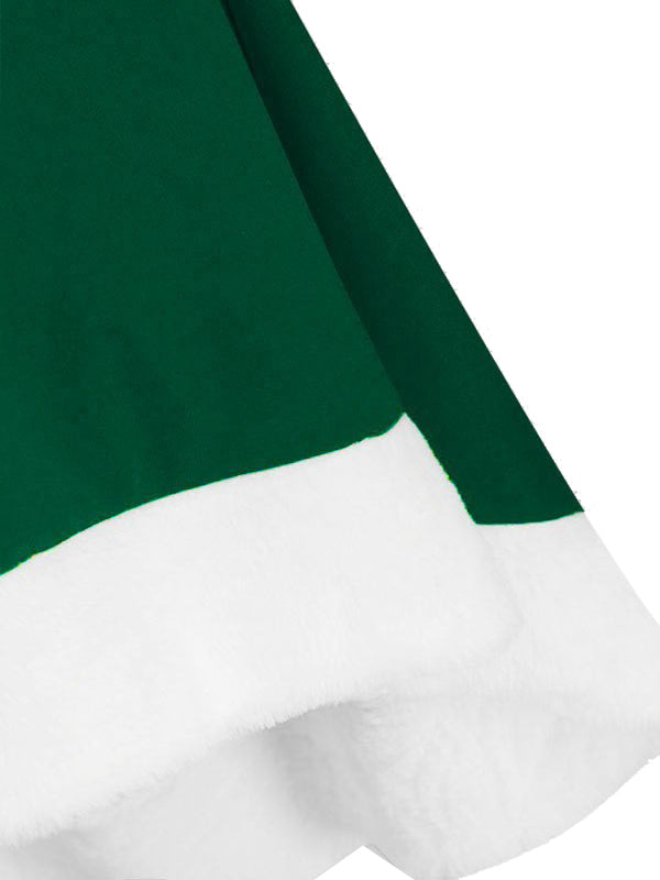 1950s Bowknot Collar Swing Dress, classic 1950s style elegant retro fashion - Image 4