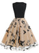1950s Butterfly Embroidered Mesh Patchwork Dress: timeless style reimagined
