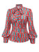 1950s Candy Tie-Up Collar Buttons Blouse — vintage elegance for the modern woman