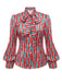 1950s Candy Tie-Up Collar Buttons Blouse: timeless style reimagined