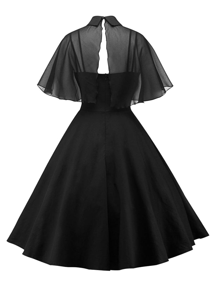 1950s Cape Patchwork Swing Dress — vintage elegance for the modern woman