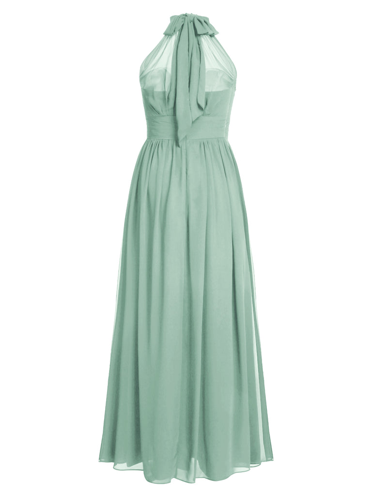 1950s Chiffon Sleeveless Solid Vintage Dress — vintage elegance for the modern woman