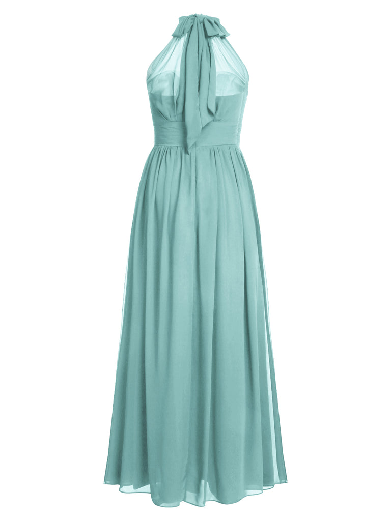 1950s Chiffon Sleeveless Solid Vintage Dress — vintage elegance for the modern woman