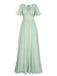 1950s Chiffon V-Neck Solid Vintage Dress: timeless style reimagined
