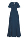 1950s Chiffon V-Neck Solid Vintage Dress — vintage elegance for the modern woman