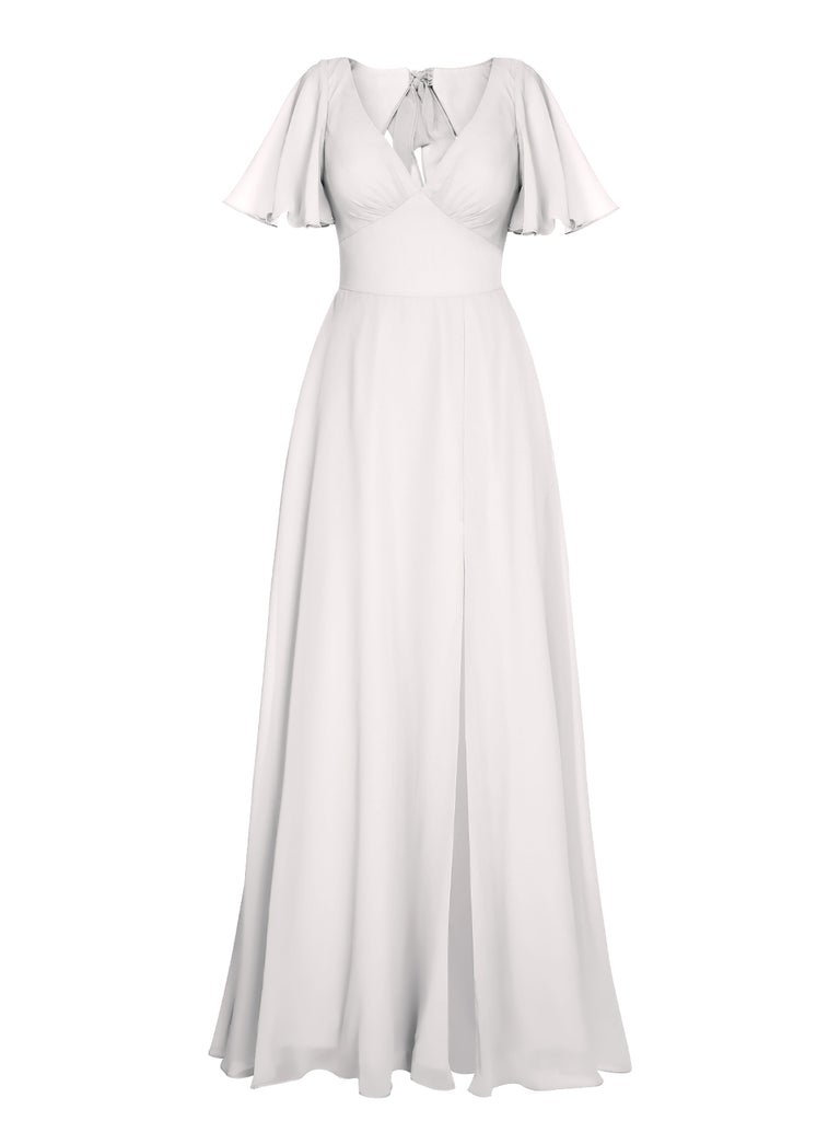 1950s Chiffon V-Neck Solid Vintage Dress: timeless style reimagined