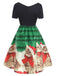 1950s Christmas Kitty Swing Dress, classic 1950s style elegant retro fashion - Image 8
