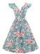1950s Floral Flare Sleeve Swing Dress: timeless style reimagined