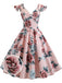 1950s Floral Flare Sleeve Swing Dress: timeless style reimagined