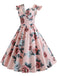 1950s Floral Flare Sleeve Swing Dress: timeless style reimagined