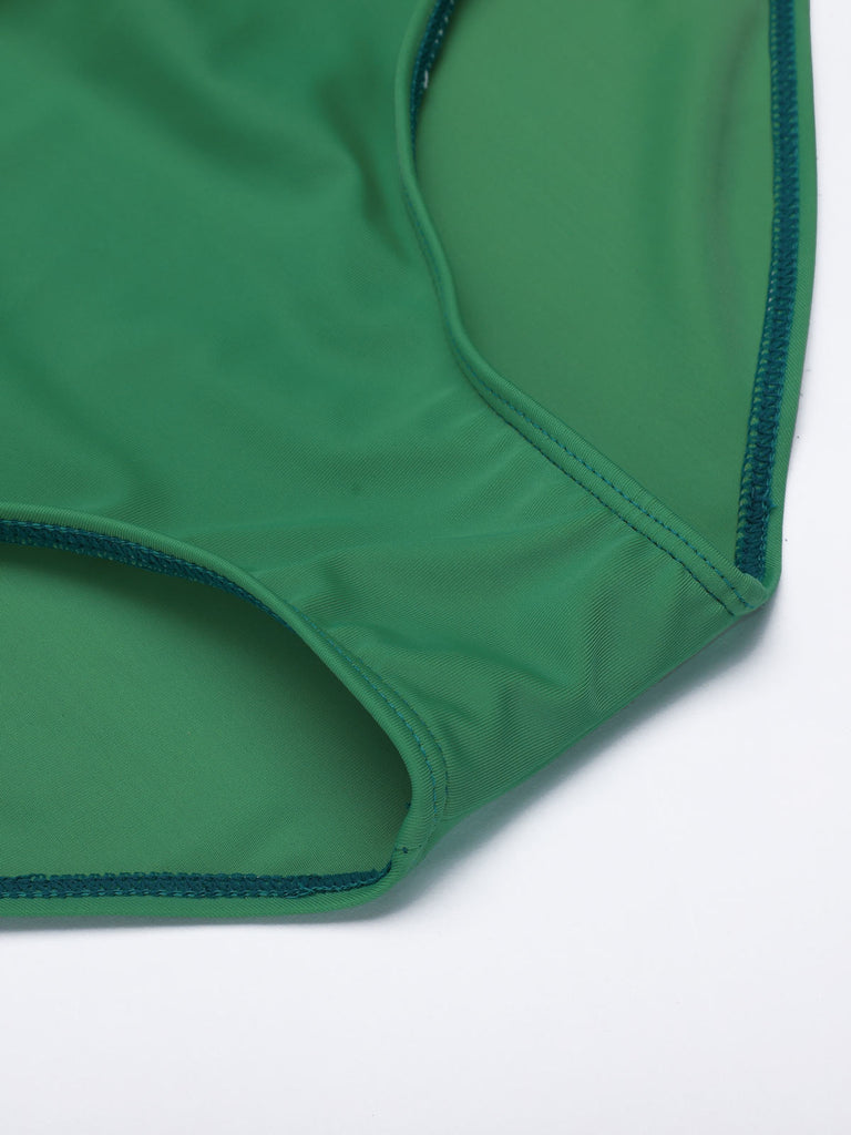 1950s Floral Halter Lace-up Bikini Set — vintage elegance for the modern woman