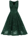 1950s Floral Lace Solid Swing Dress: timeless style reimagined