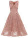 1950s Floral Lace Solid Swing Dress: timeless style reimagined