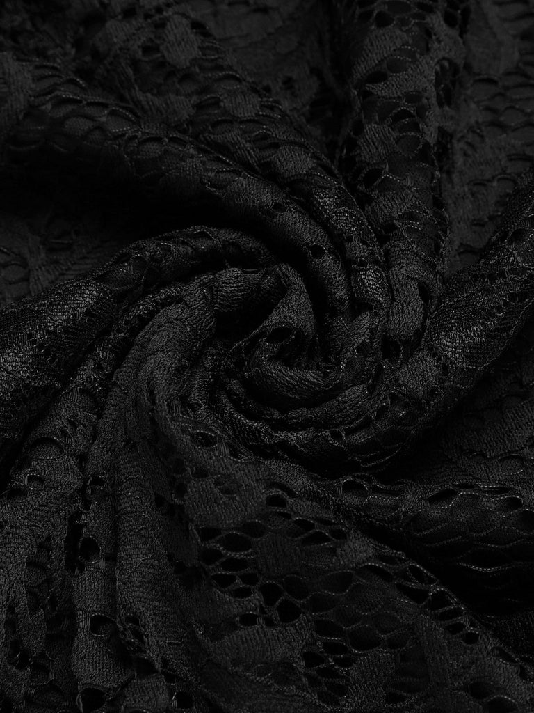 1950s Floral Lace Solid Swing Dress — vintage elegance for the modern woman