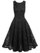 1950s Floral Lace Solid Swing Dress: timeless style reimagined