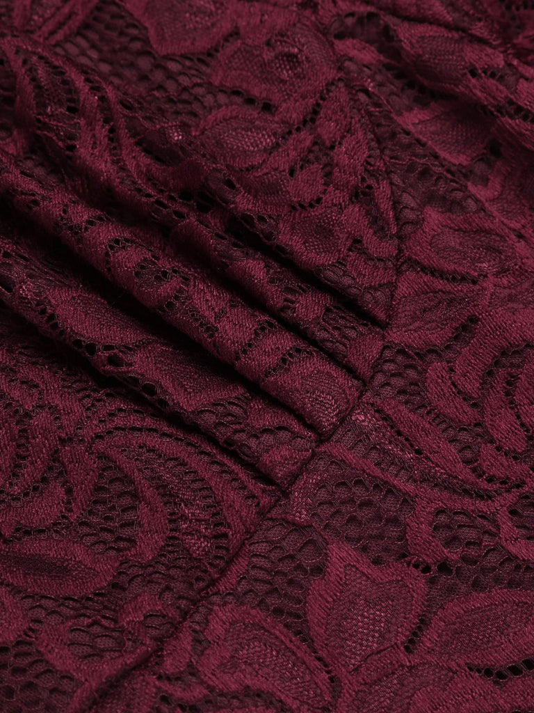 1950s Floral Lace Solid Swing Dress — vintage elegance for the modern woman