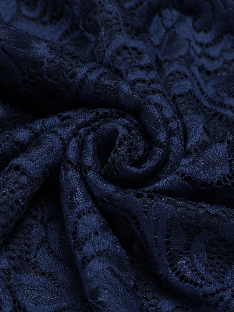 1950s Floral Lace Solid Swing Dress — vintage elegance for the modern woman