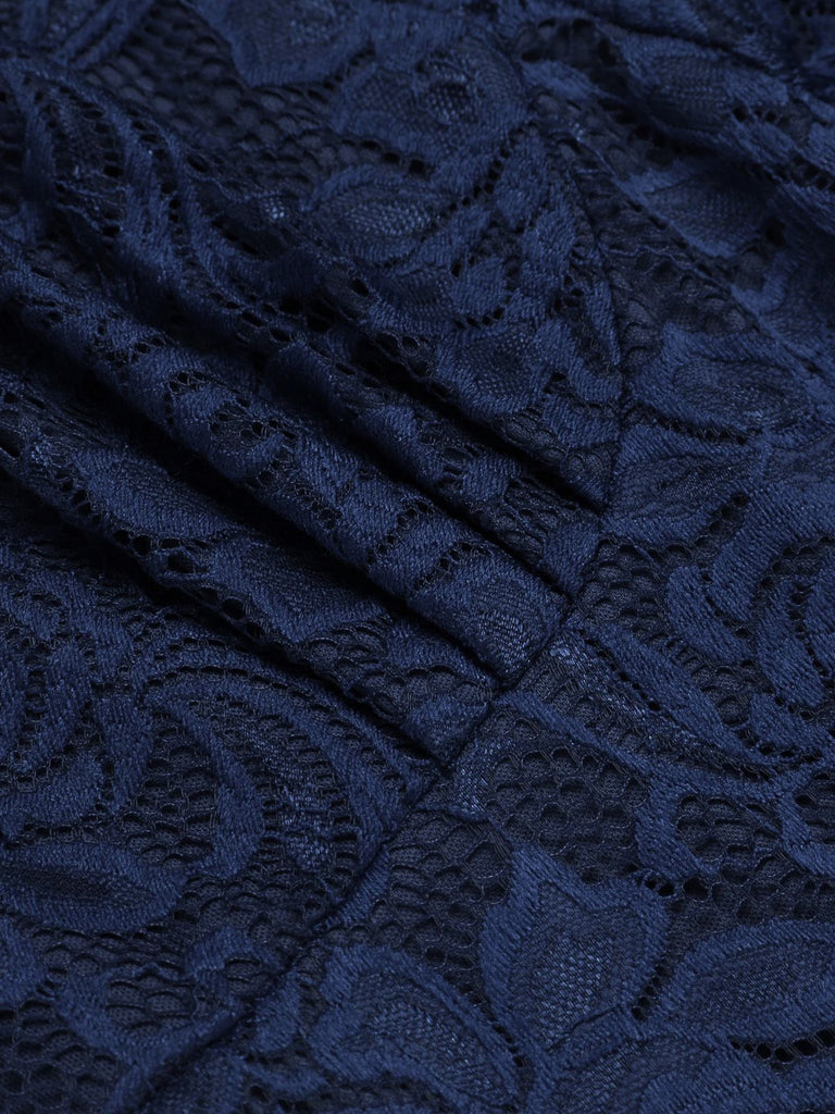 1950s Floral Lace Solid Swing Dress: timeless style reimagined