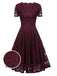 1950s Floral Lace Solid Swing Dress — vintage elegance for the modern woman