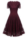 1950s Floral Lace Solid Swing Dress: timeless style reimagined