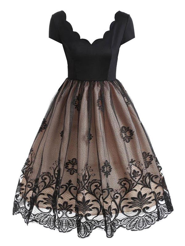 1950s Floral Patchwork Swing Dress: timeless style reimagined