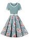 1950s Floral Patchwork Swing Dress — vintage elegance for the modern woman
