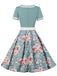 1950s Floral Patchwork Swing Dress: timeless style reimagined