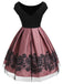 1950s Floral Print Off Shoulder Dress: timeless style reimagined