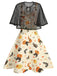 1950s Halloween Cap Costume Dress, classic 1950s style elegant retro fashion - Image 4