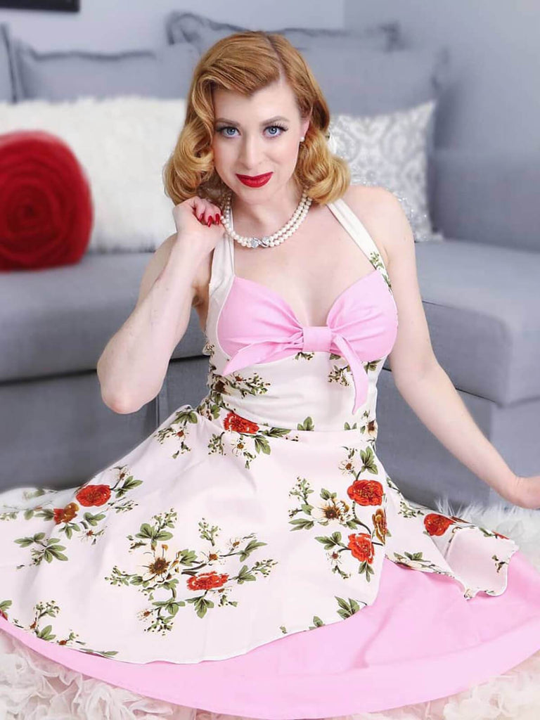1950s Halter Floral Swing Dress | Retro Stage