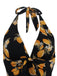 1950s Halter Lemon One-Piece Swimsuit, classic 1950s style summer beach collection - Image 2