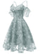 1950s Lace Cold Shoulder Ruffle Dress — vintage elegance for the modern woman