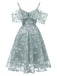 1950s Lace Cold Shoulder Ruffle Dress: timeless style reimagined