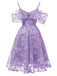 1950s Lace Cold Shoulder Ruffle Dress — vintage elegance for the modern woman